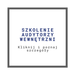 SZKOLENIE DLA AUDYTORÓW WEWNĘTRZNYCH